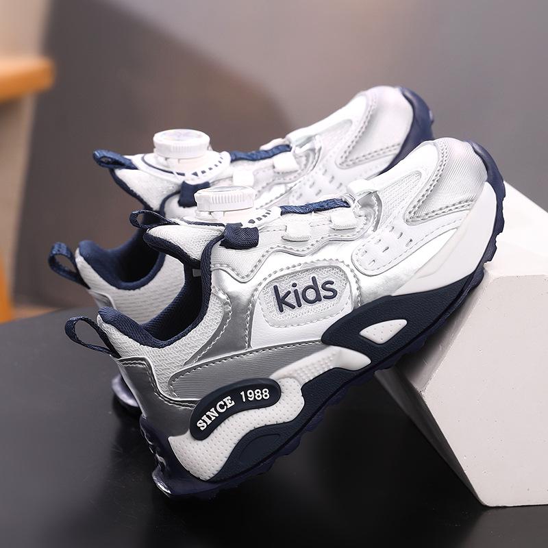 

2025 Autumn/Winter Waterproof Leather Girls Sports Shoes with Soft Soles and Easy Button for Middle and Big Kids 30