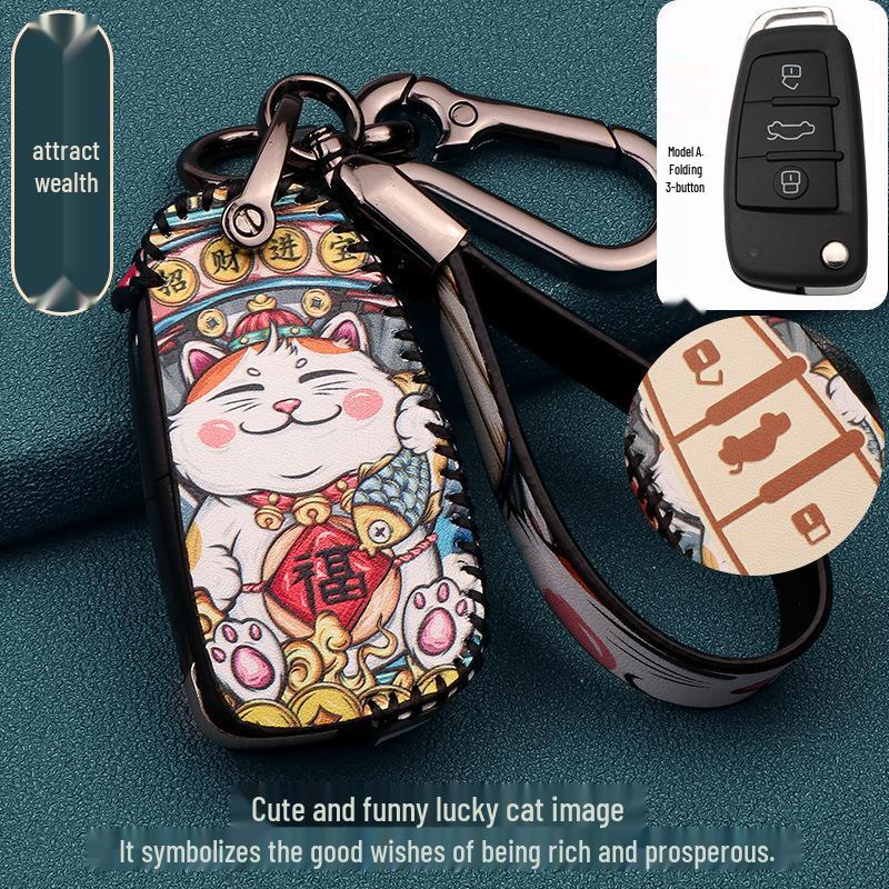 Universal Folding Key Case for Volkswagen, Kia, Toyota, Buick, Hyundai – Stylish Design for Men and Women