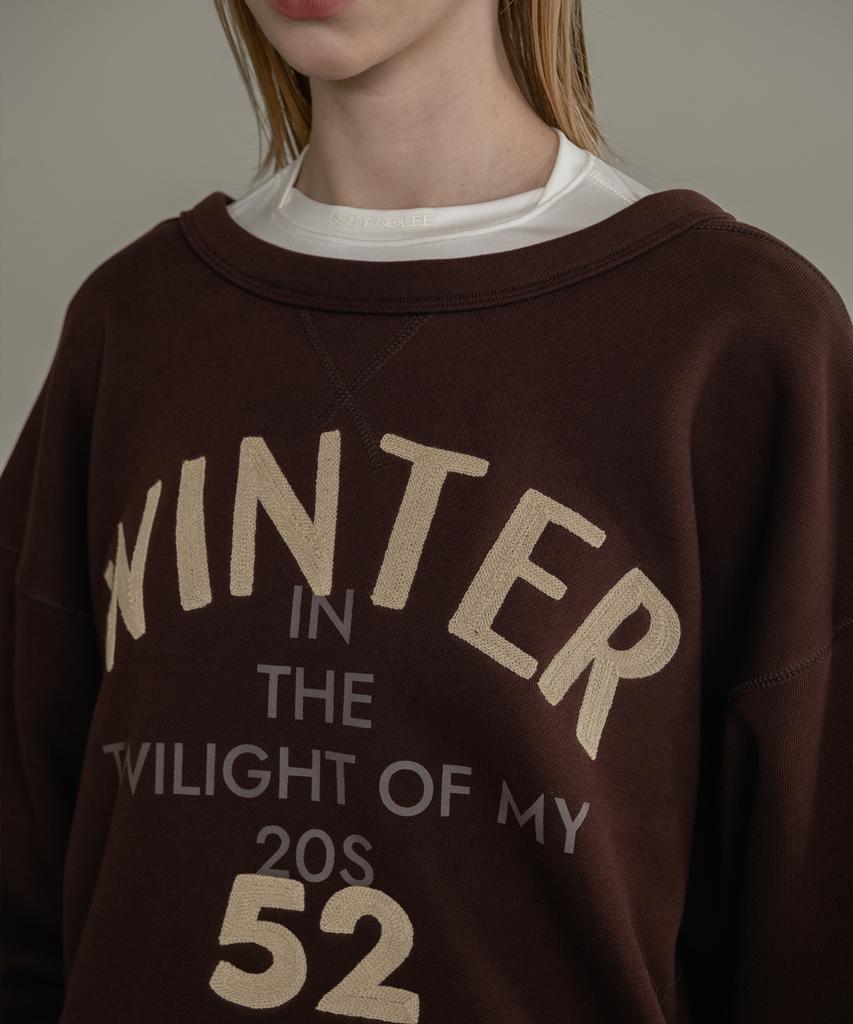 SSIN AND LEE (W) Solive Winter Cotton Sweatshirt Brown