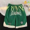 Embroidered Shorts Men's Summer American Five Quarter Pants Trendy Brand Instagram Popular Sports Loose Fit Plus Size Basketball Pants