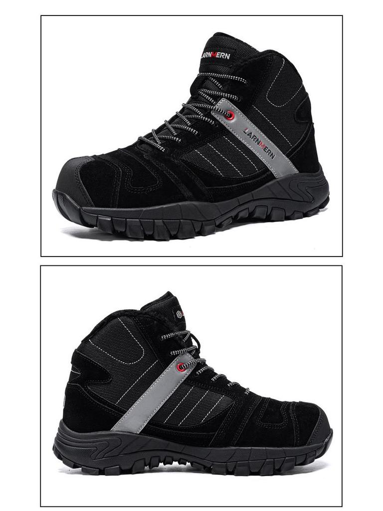 Langmeng Winter Safety Shoes - Unisex, Warm, Non-Slip, Anti-Smash, Anti-Puncture, Wear-Resistant.