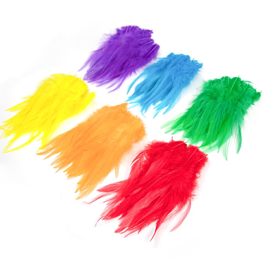 50Pcs High Quality Pheasant Rooster Feather 4-6"/ 10-15Cm Natural Dyed Chicken Plumes for Crafts DIY Jewelry Earring Accessories