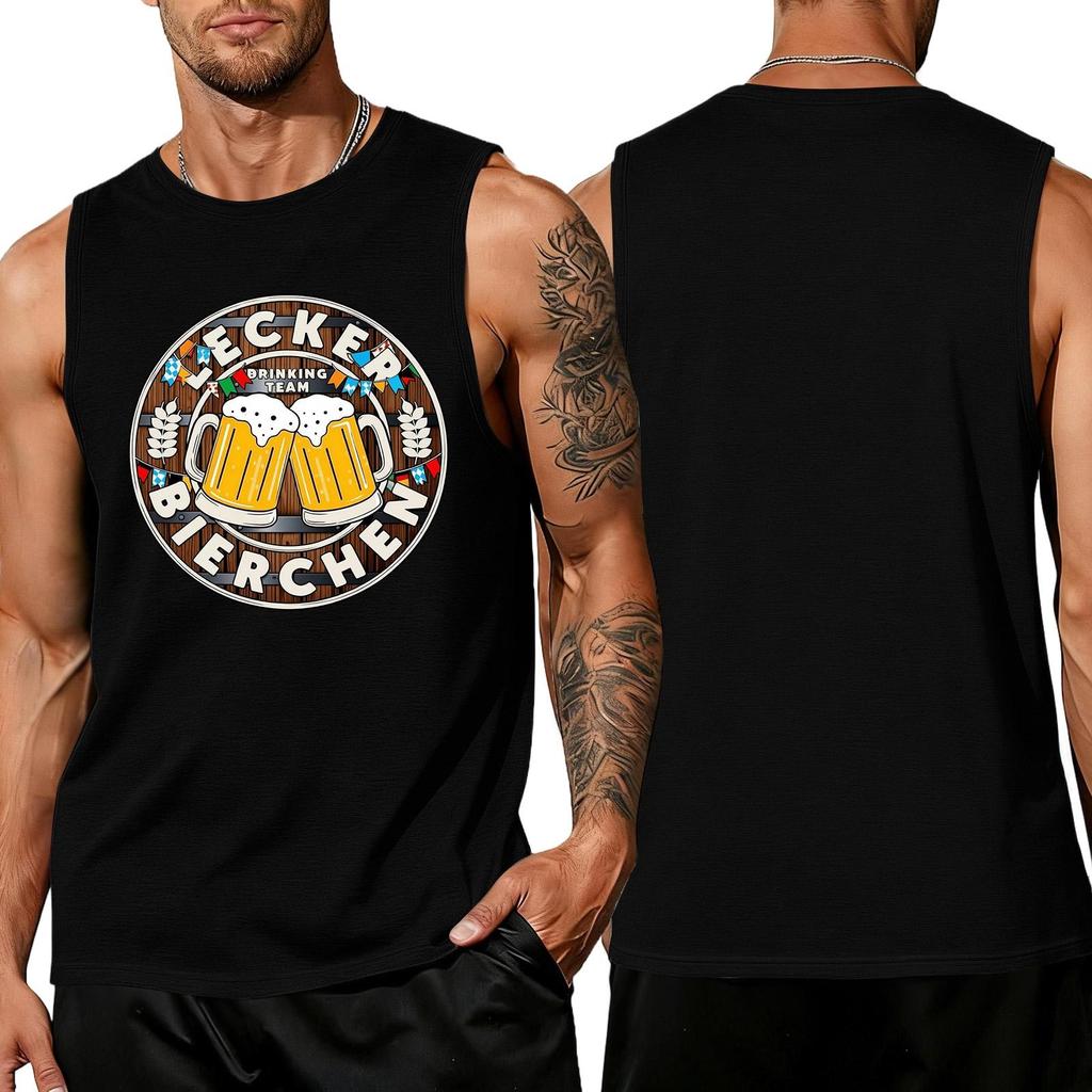 Men's Sleeveless Tank Top Casual Loose Fit Summer Beachwear Breathable Lightweight Muscle Shirt for Outdoor Sports and Daily Wear