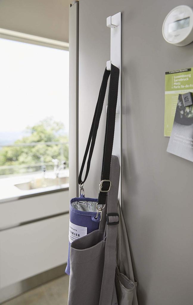 Yamazaki Magnetic Refrigerator Side W x D x 45cm 5251 Hooks, 5-Piece Set, White, Approx. 3.5cm 3.5cm H, Tower, Space-Saving Storage,