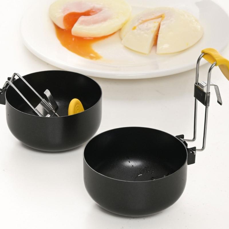 4 Piece Foldable Nonstick Poached Eggs Maker Cup With Heatproof Design And Hanging Hook Poacher For Safe Kitchen Use