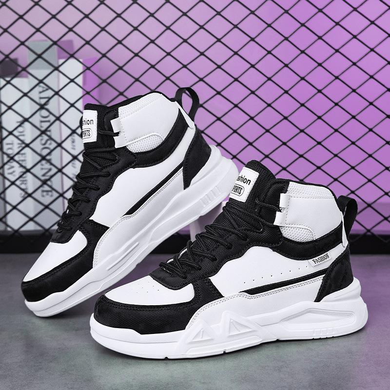 

Спортивная обувь на доске 2025 весна и лето обувь для маленьких, средних и больших детей, мальчиков и девочек, кроссовки, высокие кеды, повседневная спортивная обувь, на липучке 41