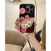The Fluffy Cartoon Duffy Bear Phone Case Is Suitable for IPhone 16pro with Lanyard and IPhone 15 Full Coverage