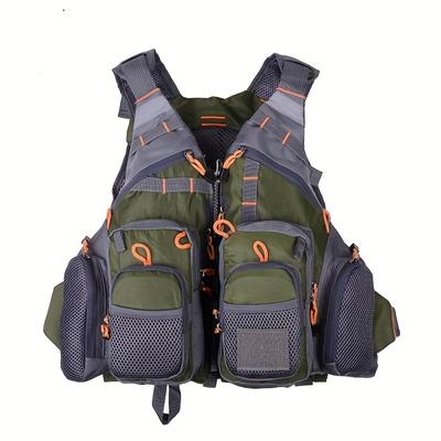 Angelweste, Fliegenfischerweste, mehrere Taschen, atmungsaktives Mesh, verstellbarer Riemen