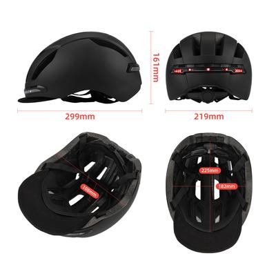 Cycling Helmet with LED Turn Signal Breathable & Comfortable Intelligent Safety Helmet Waterproof