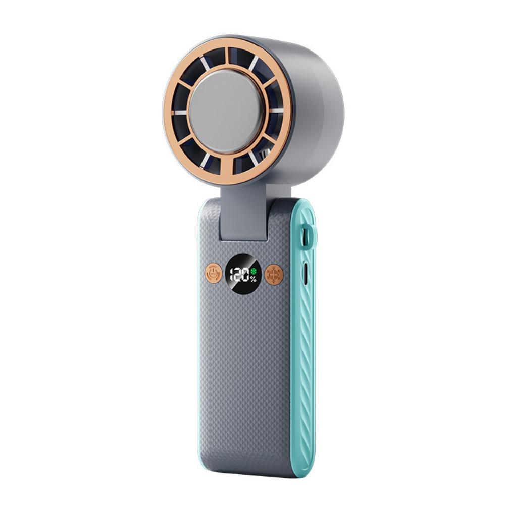 120 Speed Adjustable Handheld Cooling Fan LED Display Small Electric Fan Mini Folding Fan  Travel