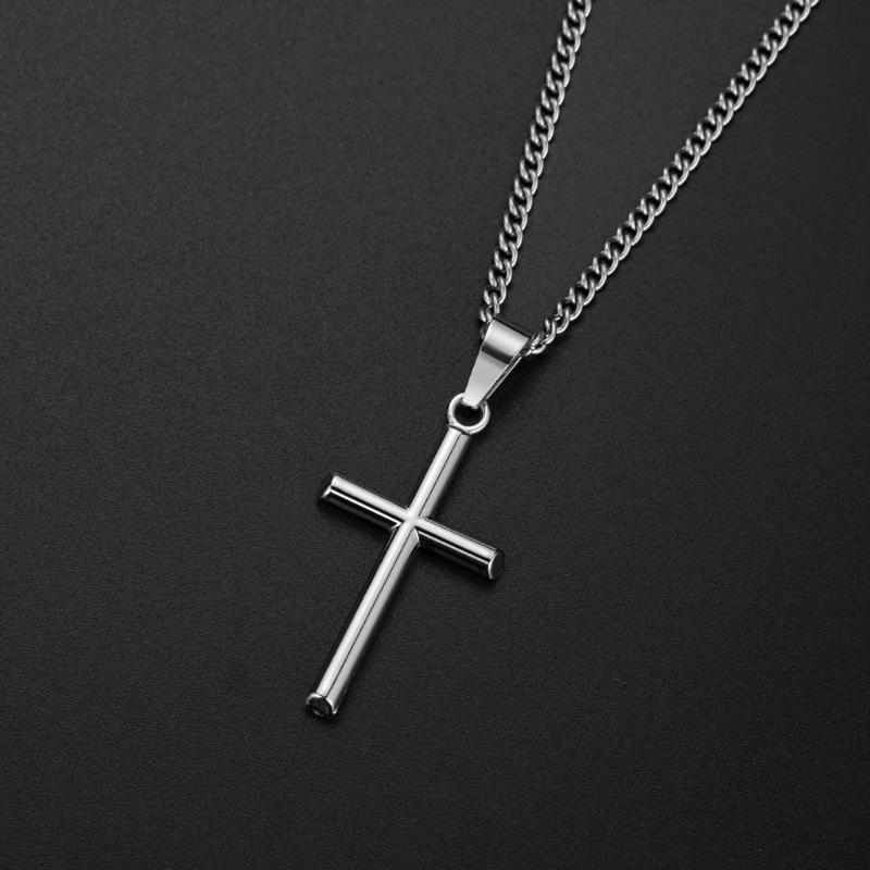 Elegant Crosses Necklace Charm Sturdy Alloy Pendant Comfort Fits with Adjustable Length Chain for Everyday Wear