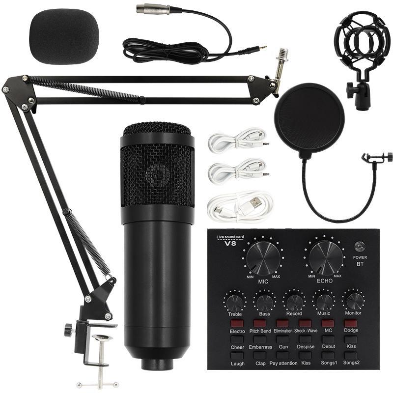 BM800 USB Microphone & Sound Card Set for Podcast Recording & Live Broadcasts