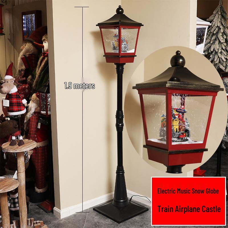European Snowfall Music Lamp: Christmas Gift & Ornament for Living Room or Mall Display