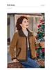 Petite Women's Lambswool Jacket for Mid-Aged & Elderly: Autumn/Winter Leather & Fur, Thick Plain Top
