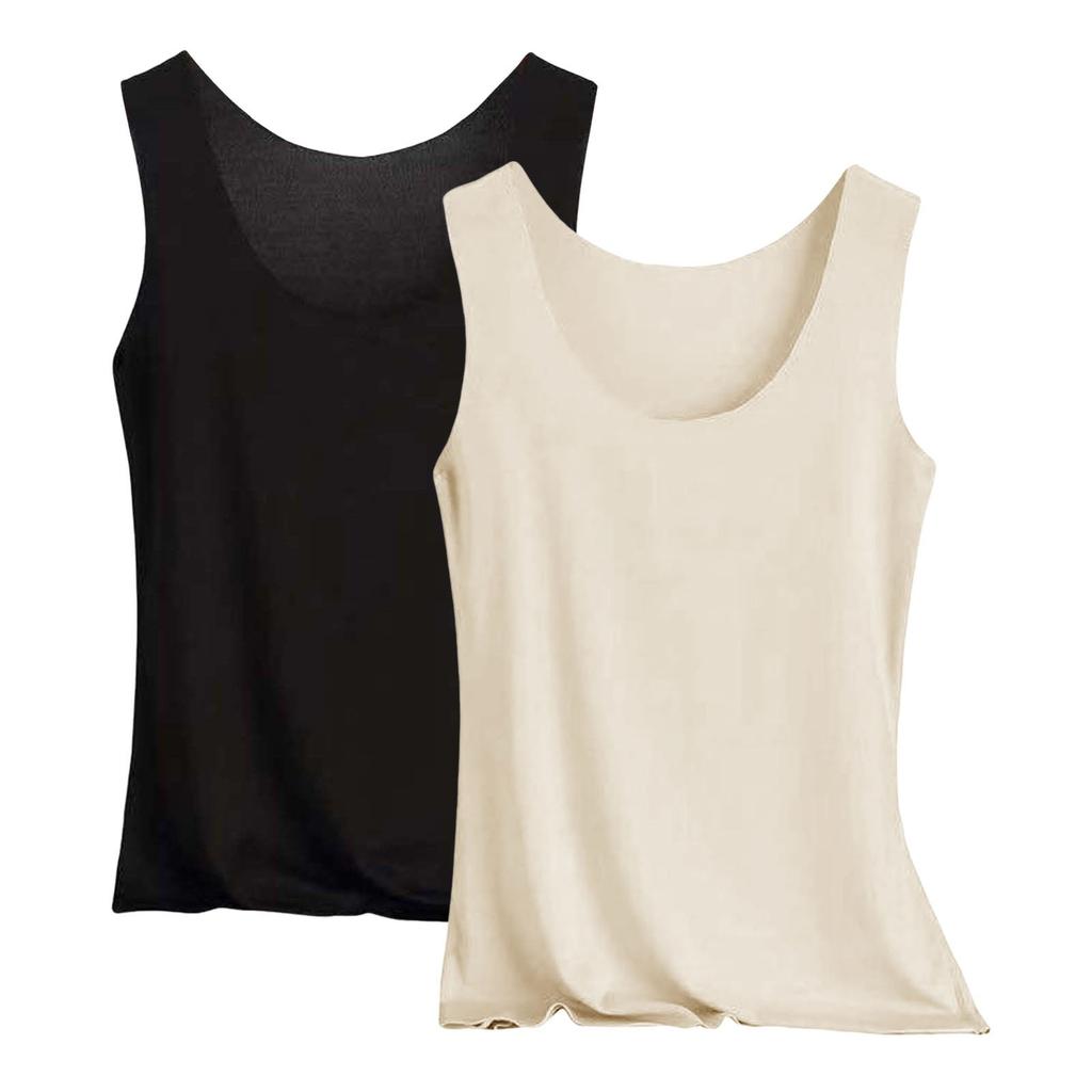 Women's Color Tank Top Seamless Silk Undershirt Sleeveless Shirt