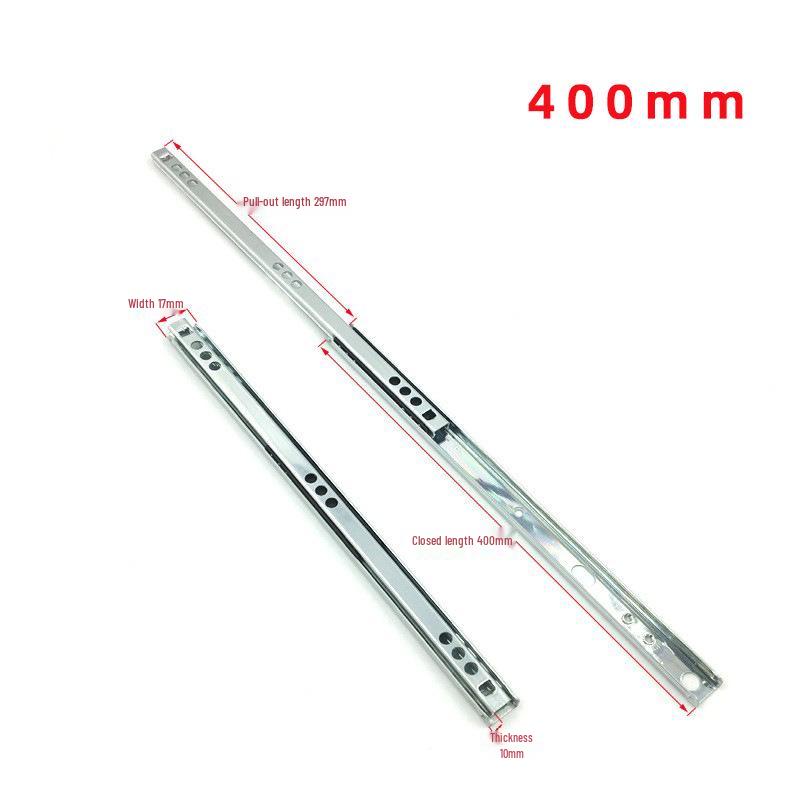 In-Stock 17mm Wide, 10mm Thick Two-Way Slide Rail with Ball Bearing for Laboratory Equipment Drawers