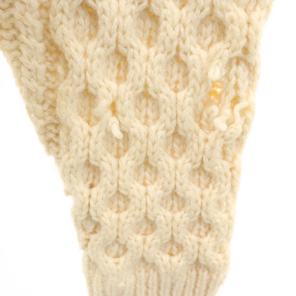 ALLEN JOLLY 80s 90s Wool Old Long Sleeve Sweater XL White Knit Men's Used