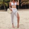 Beach Pareo Flowing Loose Skirt White Beach Scarf For Summer