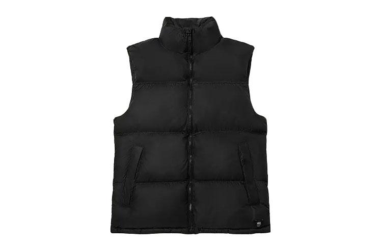 Vans Down Vests Unisex Black Stand Collar Moderate Other VN0A7S8LBLK S