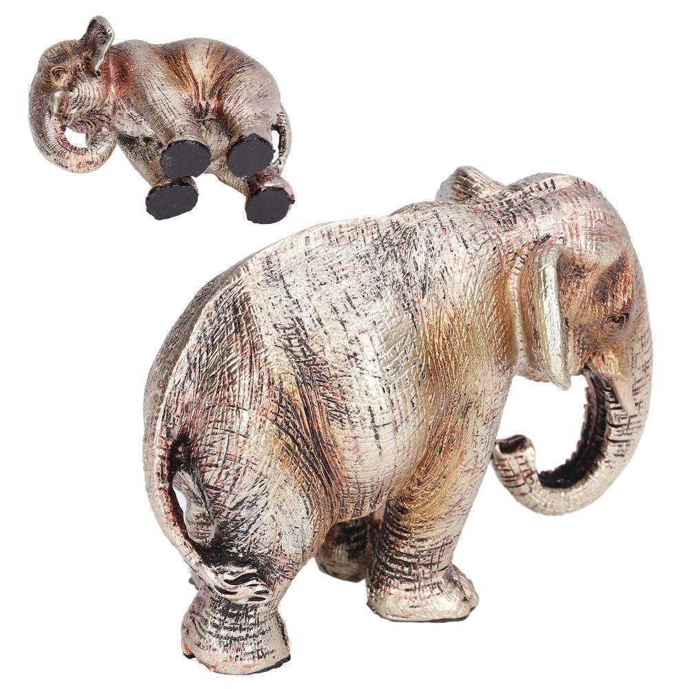3.35in Elephant Statue Synthetic Resin Animal Statue Elegant Elephant Decoration  For Home