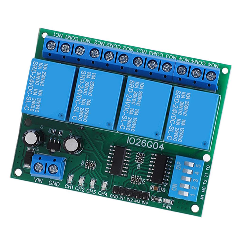 Relay Module 4 Channel Control Board Switch Controller DC 24V Accessory for Electronics