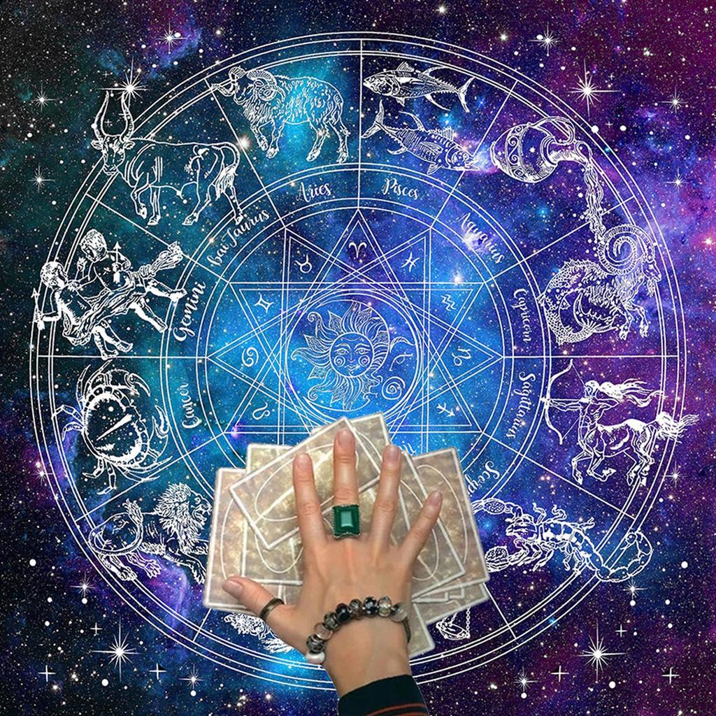 Square Flannel Tarot Altar Cloth Card Board Game Astrology Oracles Card Pad Table Cover Card Mat Divination Tablecloth