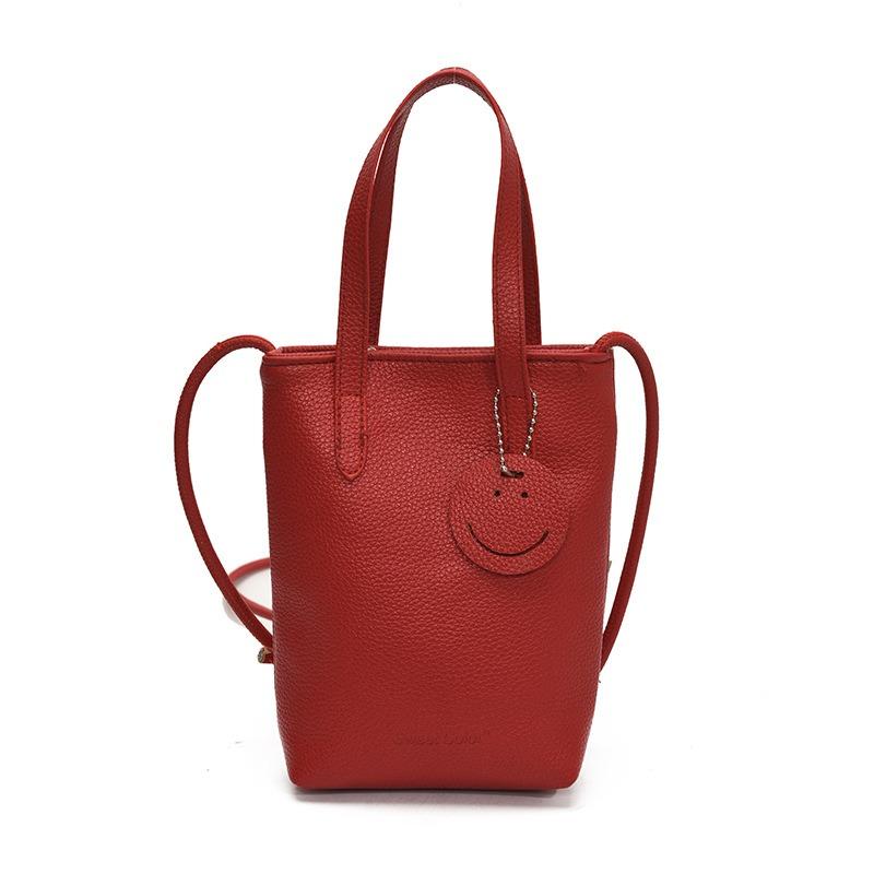 Fashion Solid Color Simple Casual Versatile Summer Popular Fashion Handbag Premium Vertical Shoulder Messenger Bag