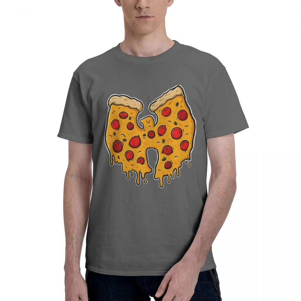 Wu Clan Tangs Pizza 100 Cotton Casual Breathable Confortable Men Top Mens TShirts Mens Gifts