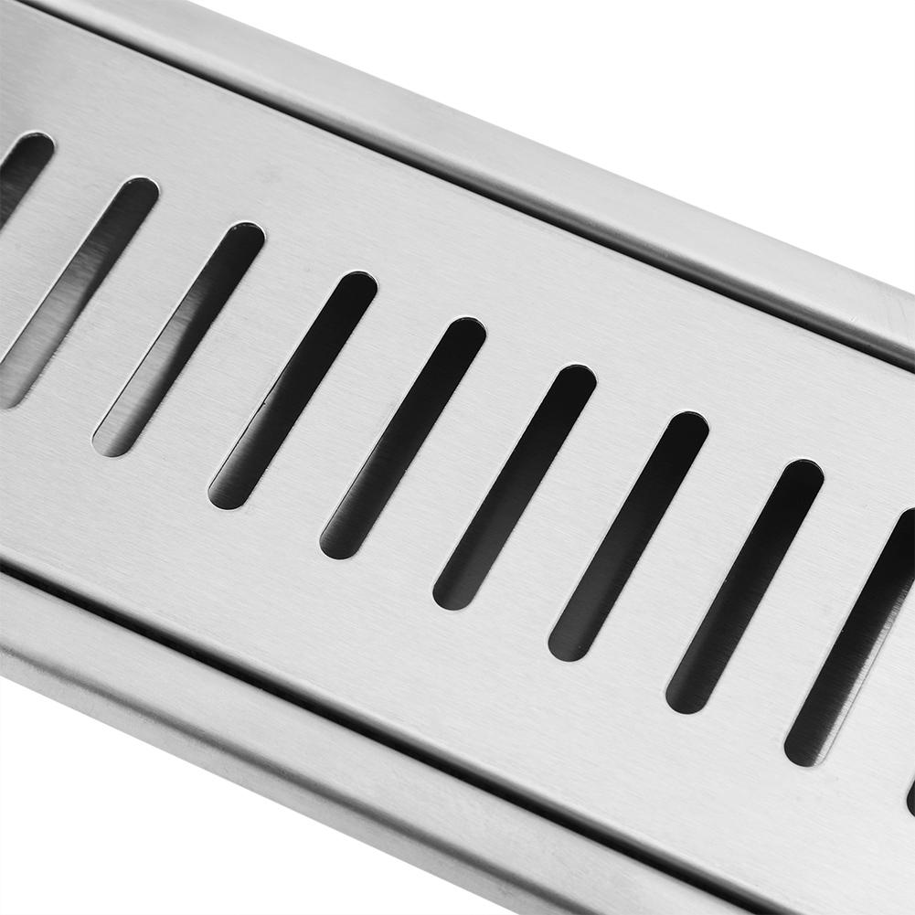 Large   Stainless Steel Rectangle Shower Floor Drain Bathroom Drainage Gully(mid Drainage)