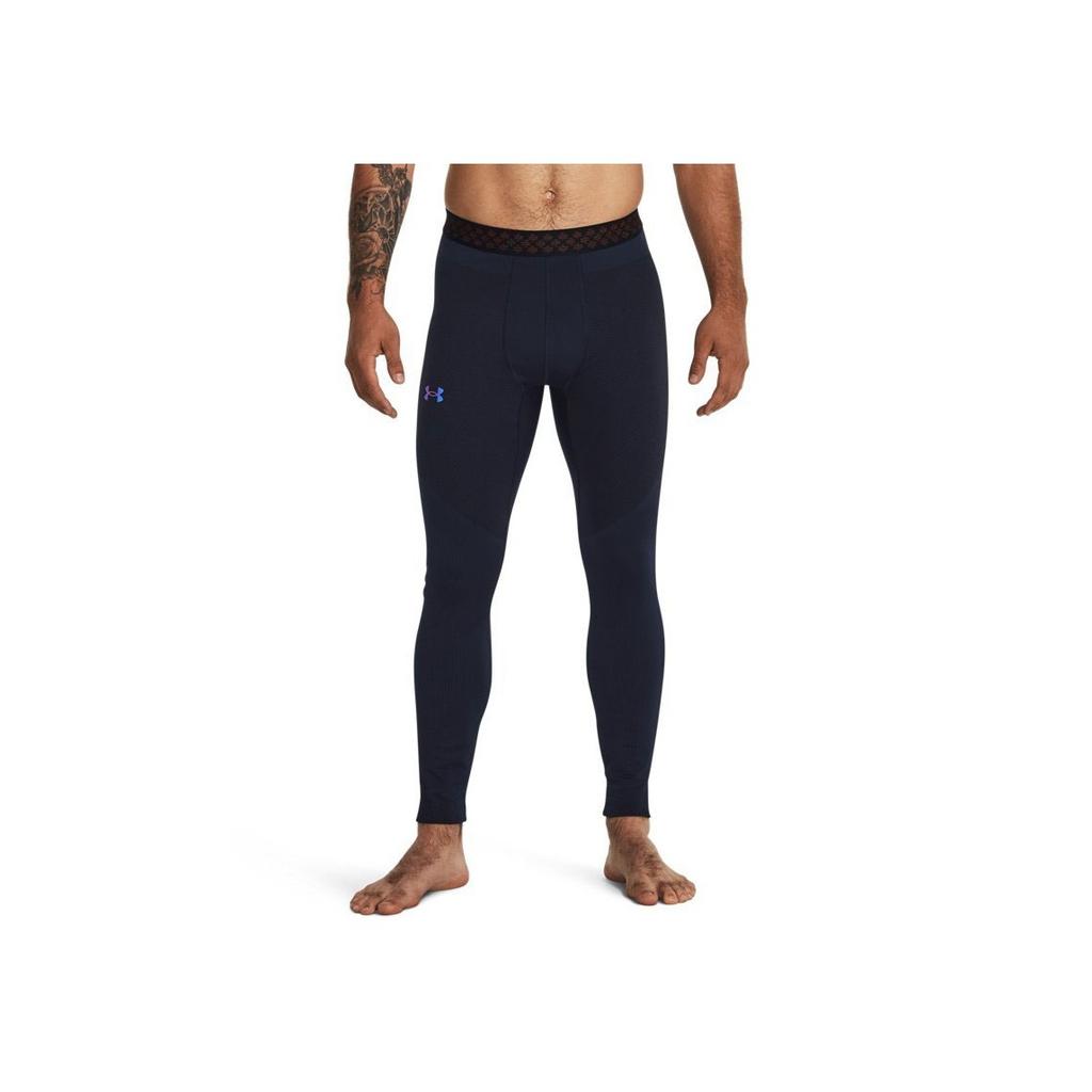 Under Armour Rush ColdGear Seamless Solid High Waist Three-Quarter Tights Men Tights Dark-Blue 1379284-410