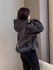 Women's Petite Velvet-Lined Hooded Zip-Up Cardigan for Fall/Winter 2023