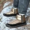 Herren Schneestiefel Winter Warm Arbeits-Wüstenstiefel mit Fell High Top Outdoor Wanderschuhe Übergröße Wasserdicht