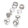 9Pcs/Set Retro Women Rhinestone Knuckle Finger Ring Jewelry Accesories Gifts