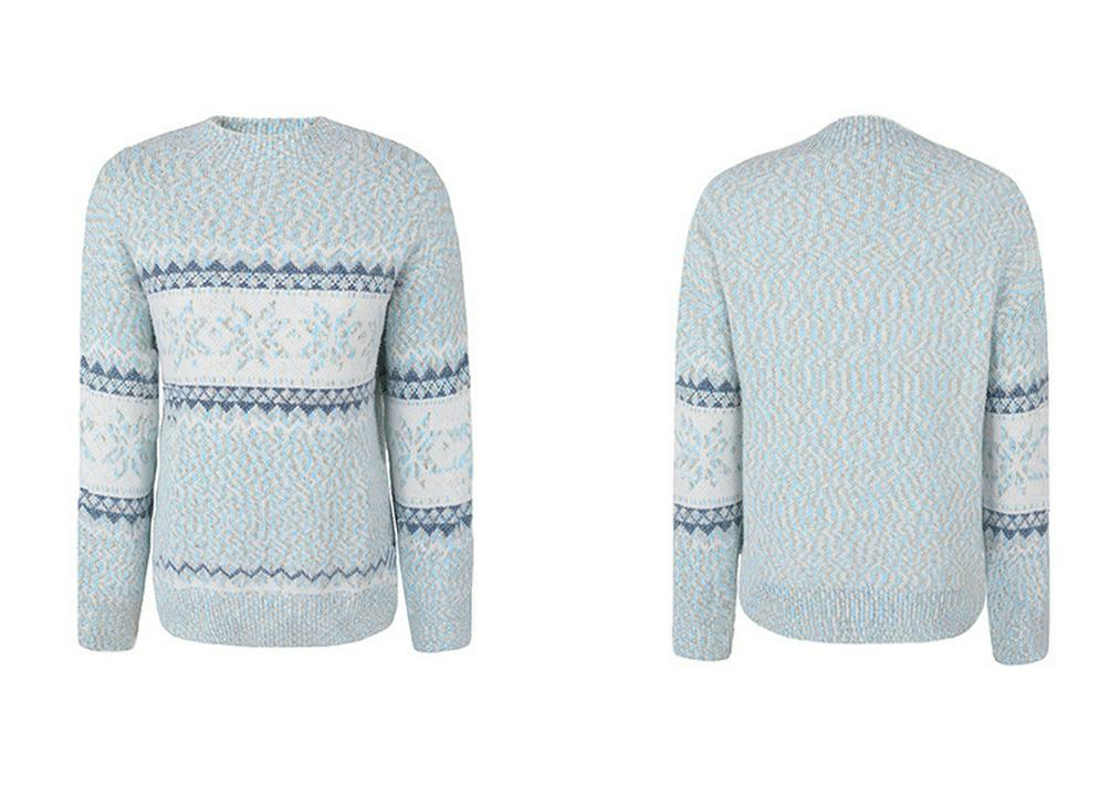 2026 Autumn-Winter Women's Snowflake Half-High Collar Sweater
