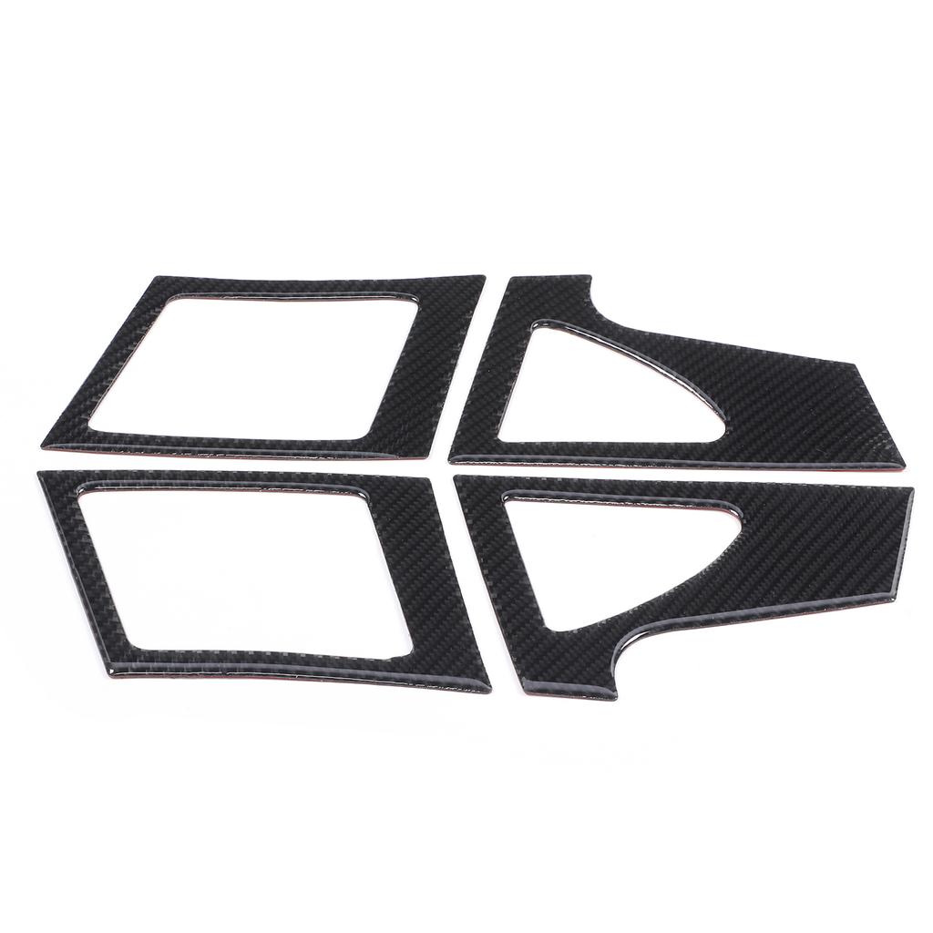 4 Stück Armaturenbrett Luftausströmer Abdeckung Auslass Kohlefaser Zierleiste Links Rechts Passend für Mitsubishi Lancer 2008-2016