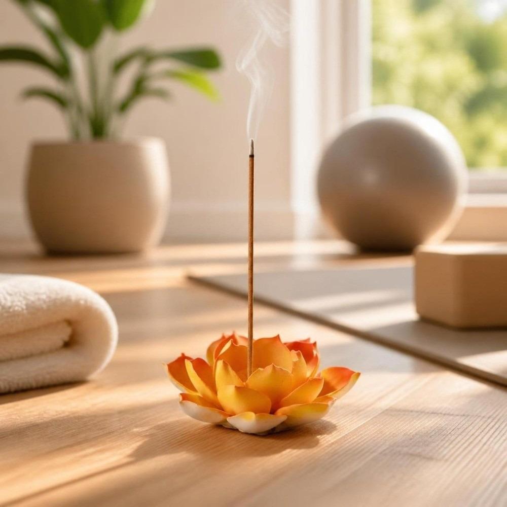 Keramik Räuchergefäß Blumenmuster Lotus Aromatherapie Ständer Räucherschale Bürogebrauch