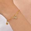 Fresh And Sweet Wind Ladies Stainless Steel Sun Rainbow Butterfly Bracelet Gold Jewelry Br-2625