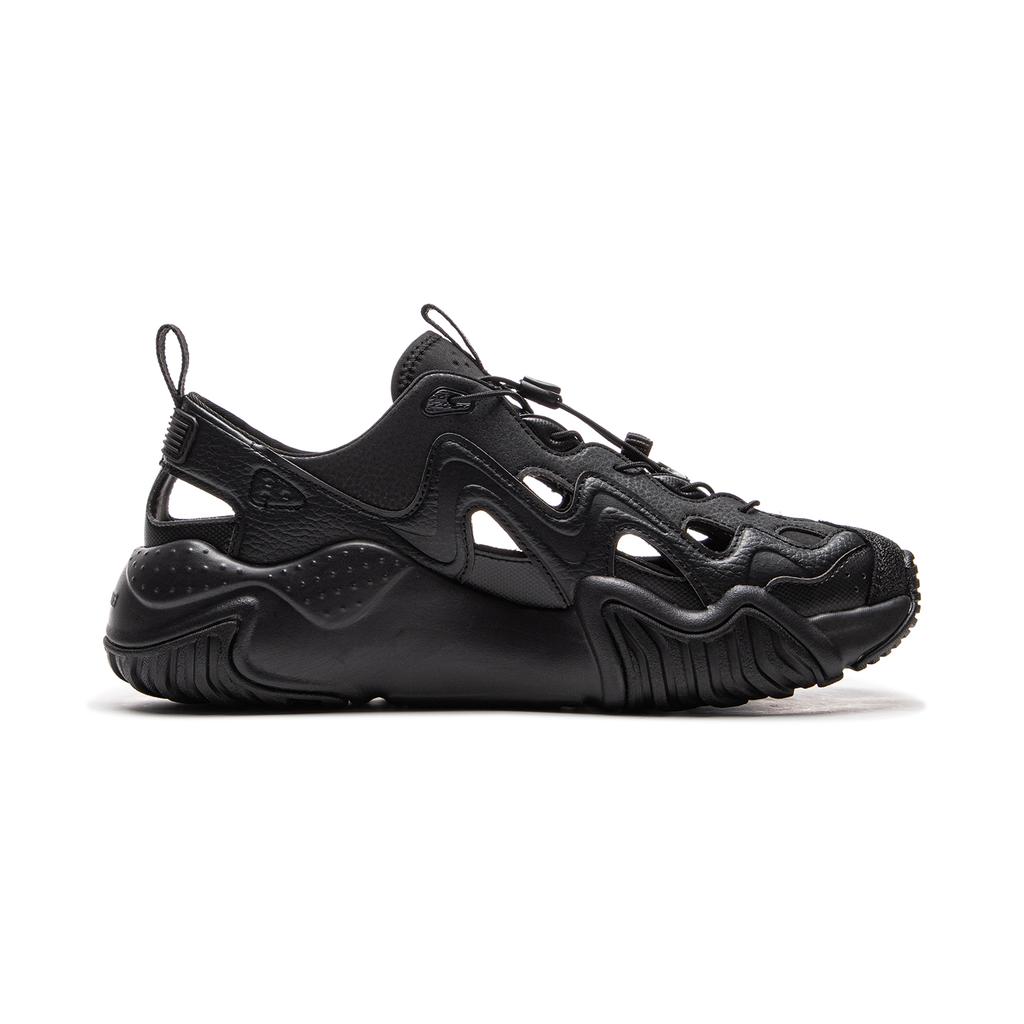 Li Ning Cat Paw Casual Versatile Breathable Height Increasing Creek Shoes Men Shoes Dark-Night-Black AGCV121-1
