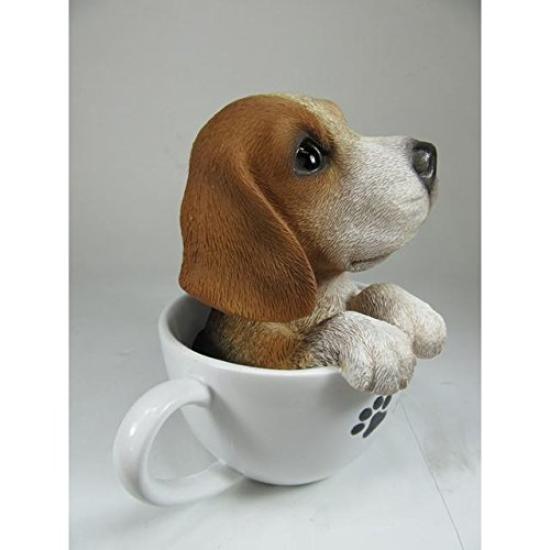 Toyosekiso Hundeornament (Beagle) 14082 Braun, Ca.. 13 x 11.5 x 14 cm
