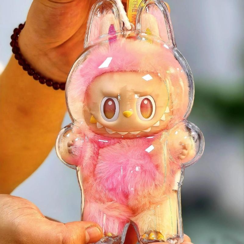 For Labubu Crybaby Transparent Protective Cover Plush Doll Toy Cover Storage Box