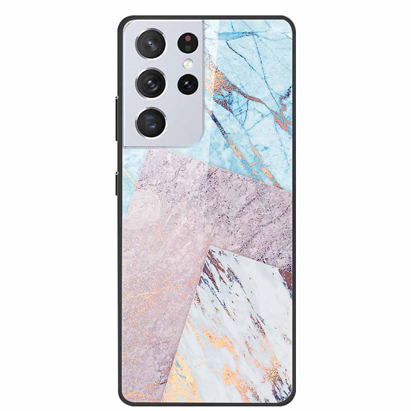 For Samsung Galaxy S25 Ultra Tempered Glass Case Back Cover Hard Phone Cases for SamsungS25 ULTRA Fundas Fashion Protector Coque