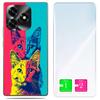 Etui Do Honor X5C Plus / X5C 4G Obudowa Foto Case Plecki Kotki + Szkło 9H