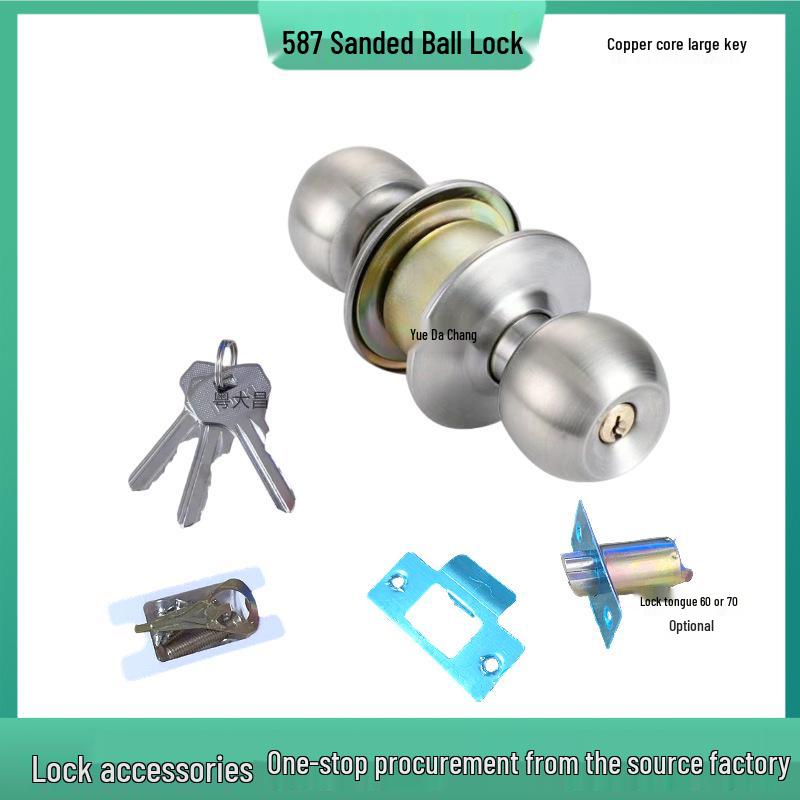 Universal Spherical Indoor Door Lock for Bedroom/Bathroom with Key