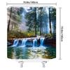 Forest Waterfall Shower Curtain: Serene, Nature-Inspired Bathroom Decor for Calming, Fresh Ambiance and Relaxing Retreat