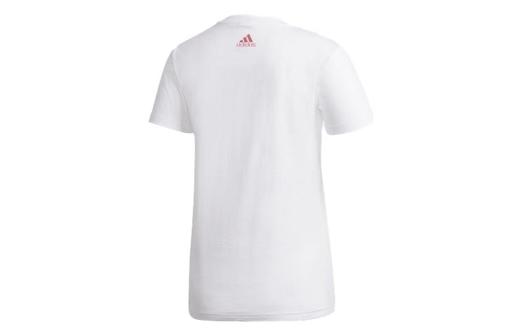 adidas T Shirts Women's White Crew Neck Moderate Straight Fit GL7799