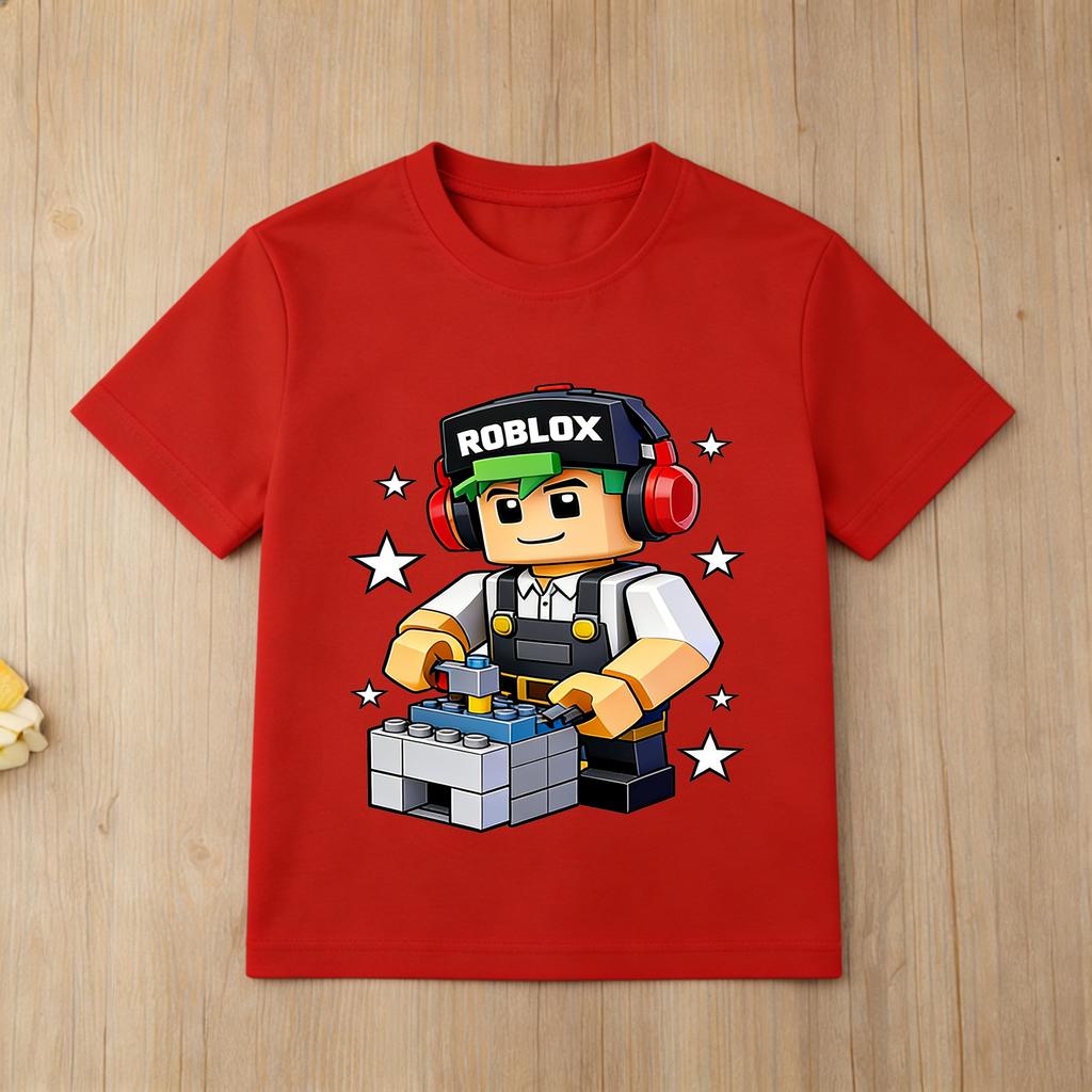 3D Printed Roblox Pixel Block Game Kids TShirt Casual Summer Short Sleeve Tee for Boys Girls