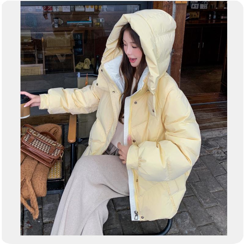 Down Padded Jacket Women's Autumn and Winter Thick Padded Jacket Small Fake Two-piece Short Padded Jacket