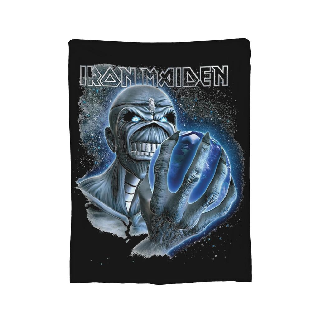 The Son Skeleton 7th Horn I-Iron M-Maidens Blankets Heavy Metal Wool Throw Blankets Summer Air Conditioning Portable Bedspread