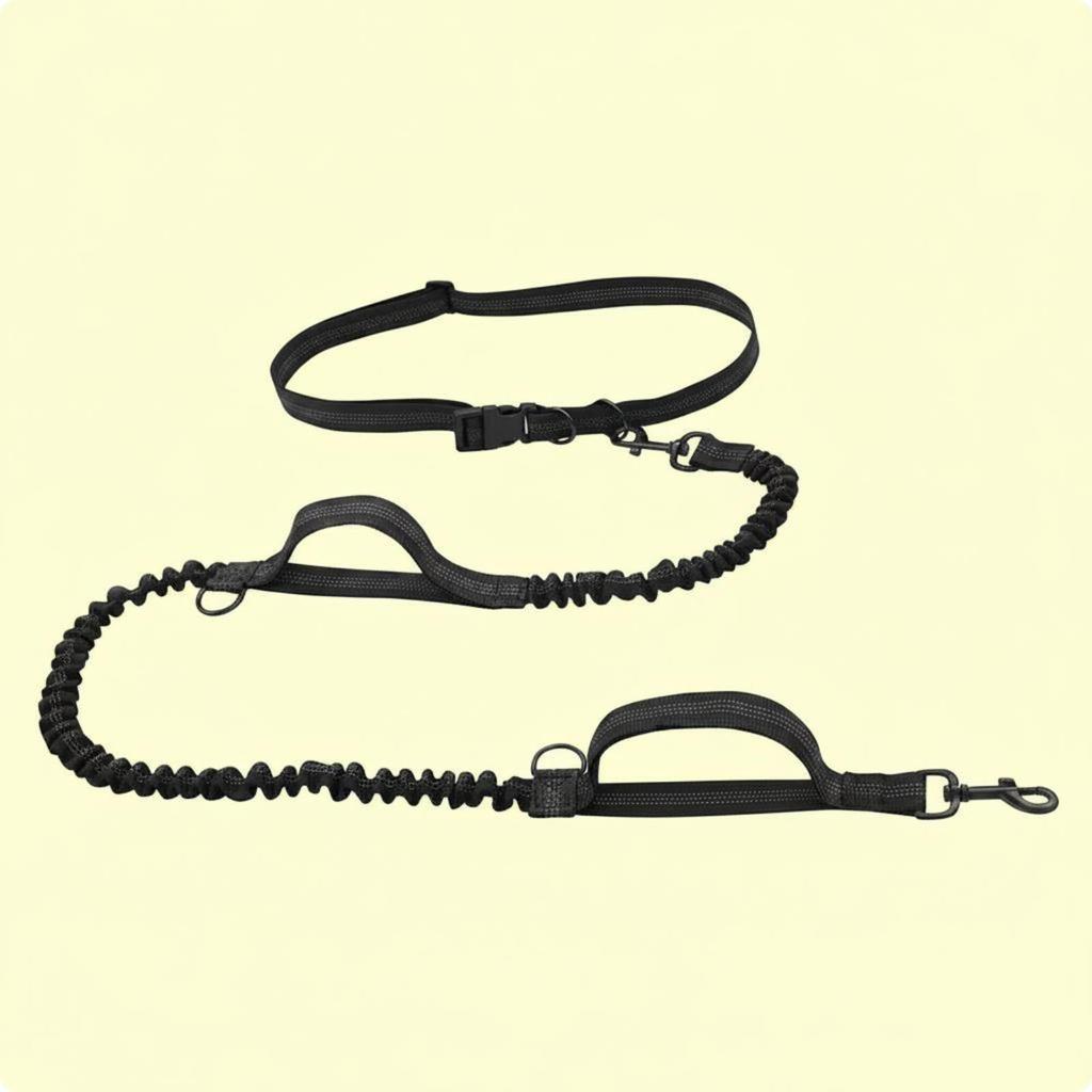 Double Bungee Leash Elastic Running Reflective Stitching for Runners
