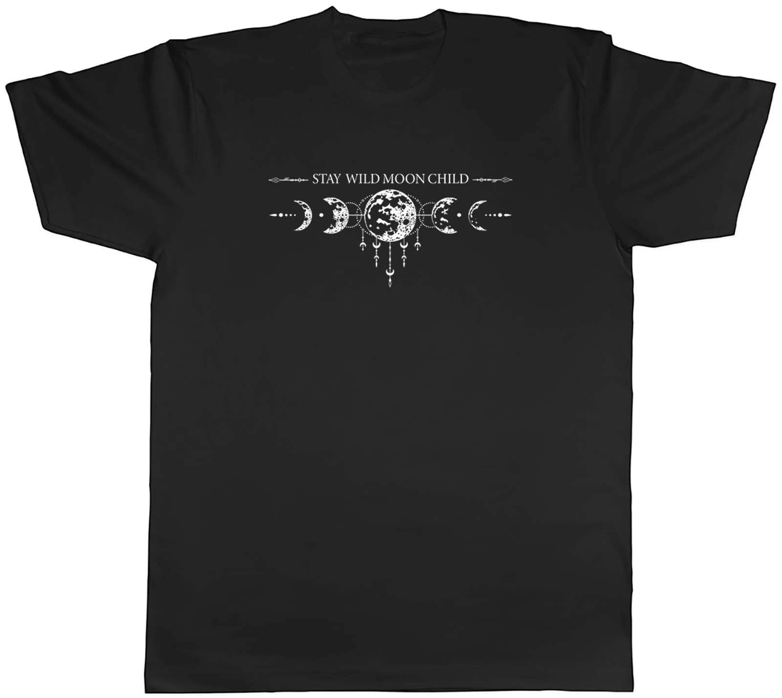 Stay Wild Moon Child Celestrial Moon Mens Unisex T-Shirt Tee Gift 160
